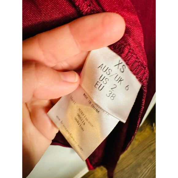 Bronx & Banco Red Velvet Florentina Corset Lace Up Back Gown Size Extra Small - Picture 10 of 16